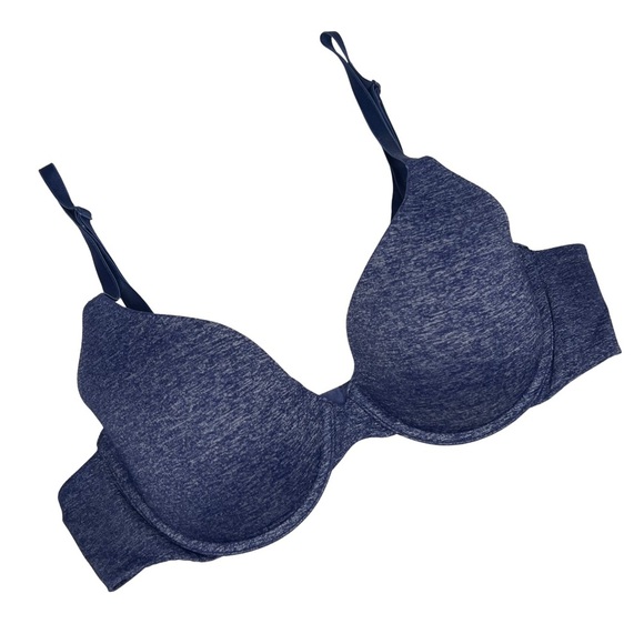 Victoria’s Secret Bra Uplift Semi Demi Multiway Push Up Heather Navy Blue 34B - Picture 14 of 14